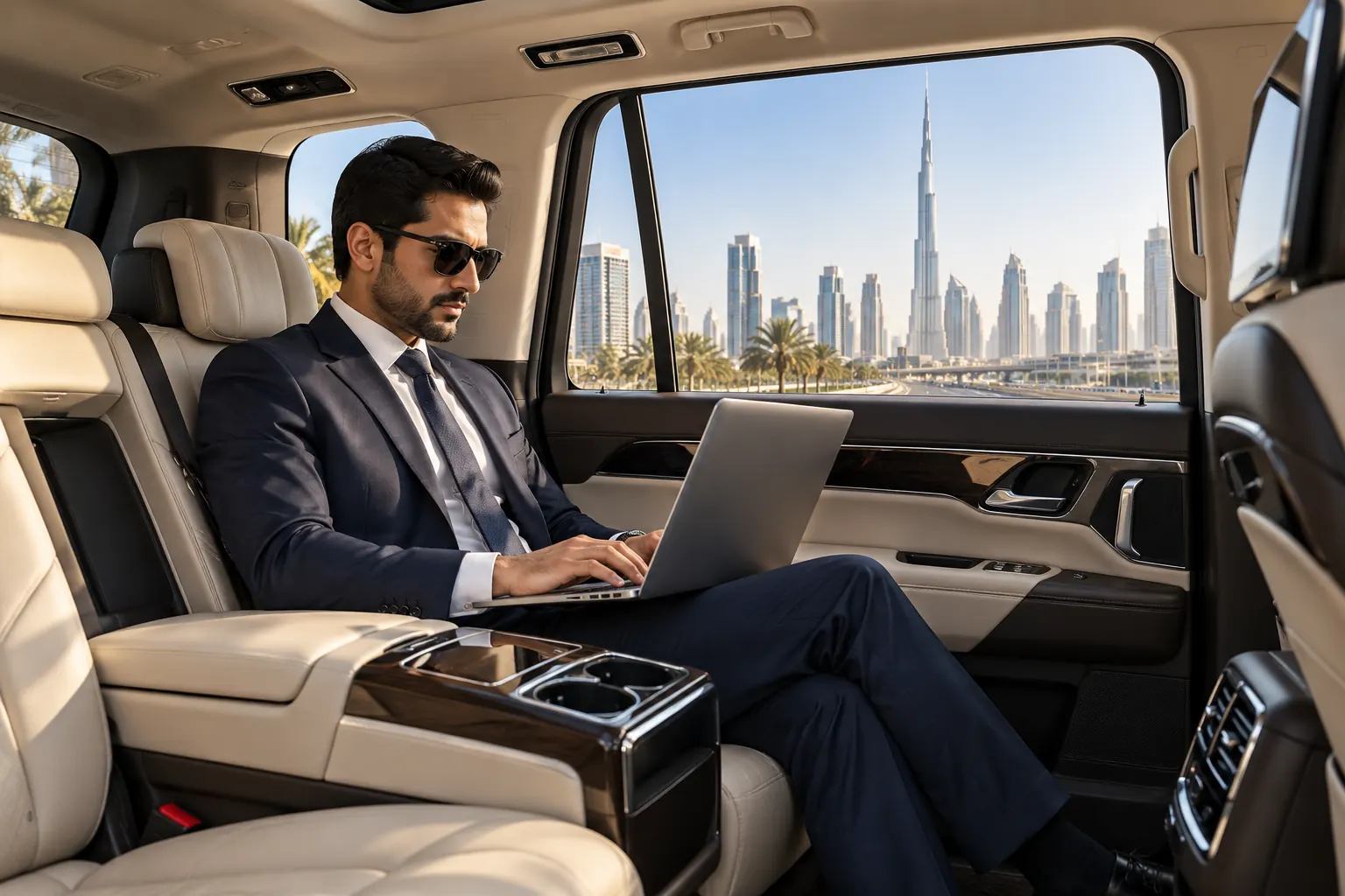 Executive chauffeur Dubai business travel SUV
