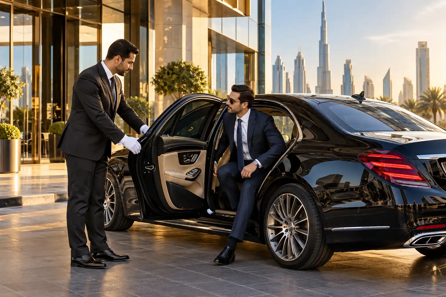 Corporate chauffeur service Dubai executive sedan