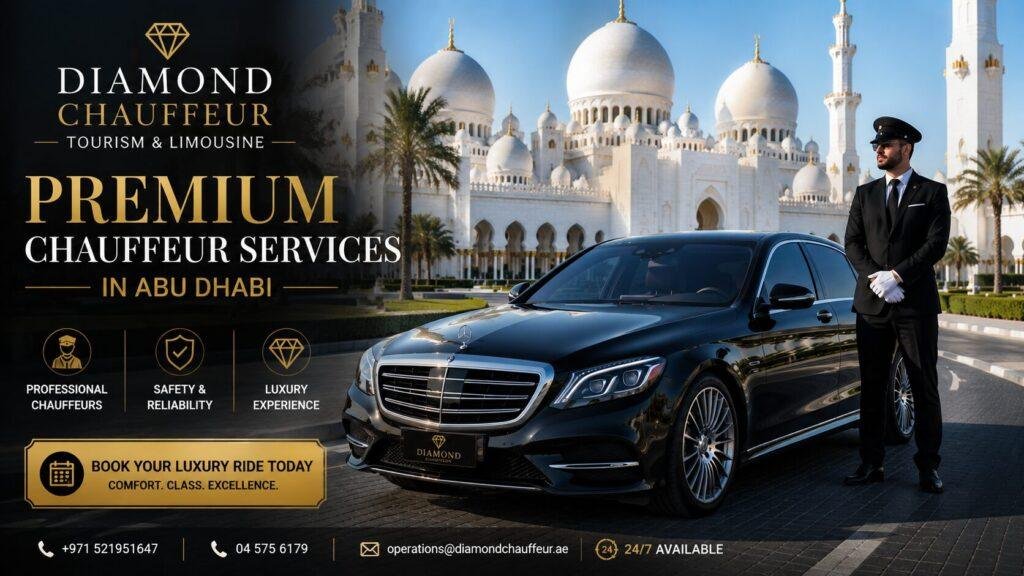 Luxury transportation services in Abu Dhabi with professional drivers