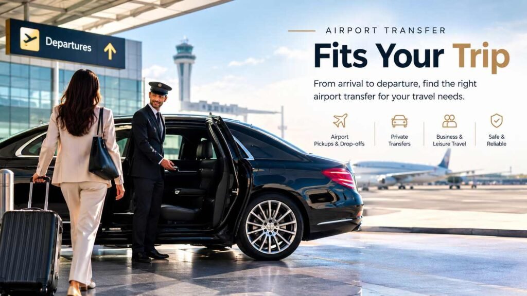 Airport transfer fits your trip with luxury limousine chauffeur service