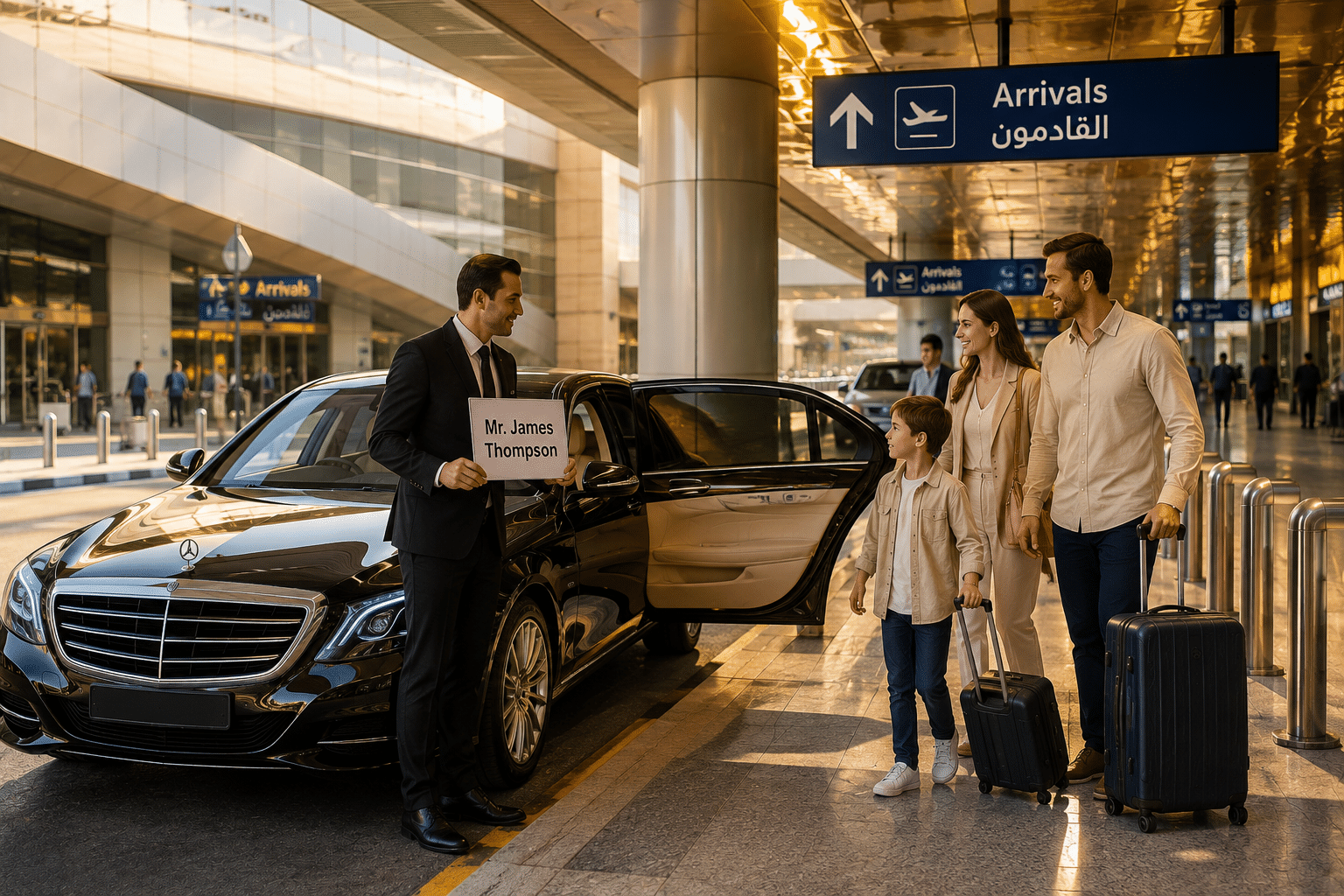 Dubai Airport Limo Service with chauffeur meet and greet