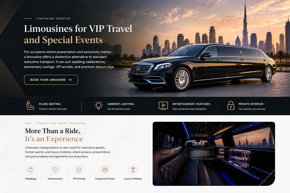 : Luxury Limousine for VIP Travel and Special Events in Dubai | Diamond Chauffeur Limousine