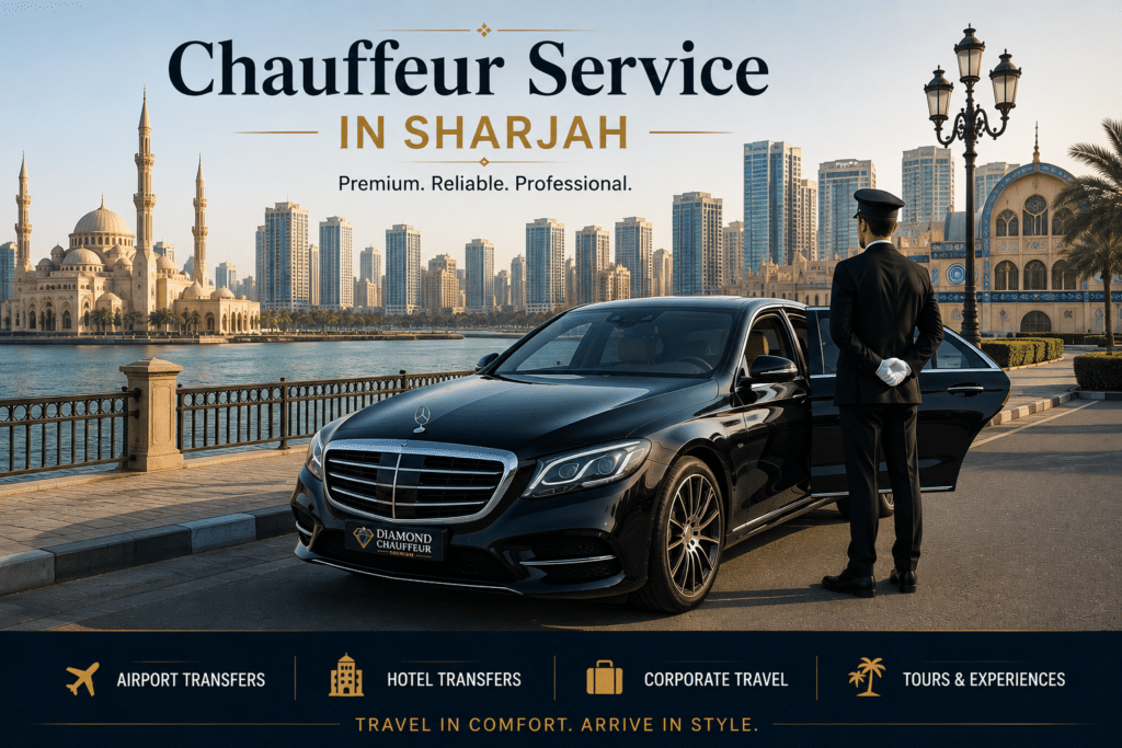 Car with driver in Sharjah