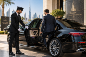 Luxury car with driver in Dubai