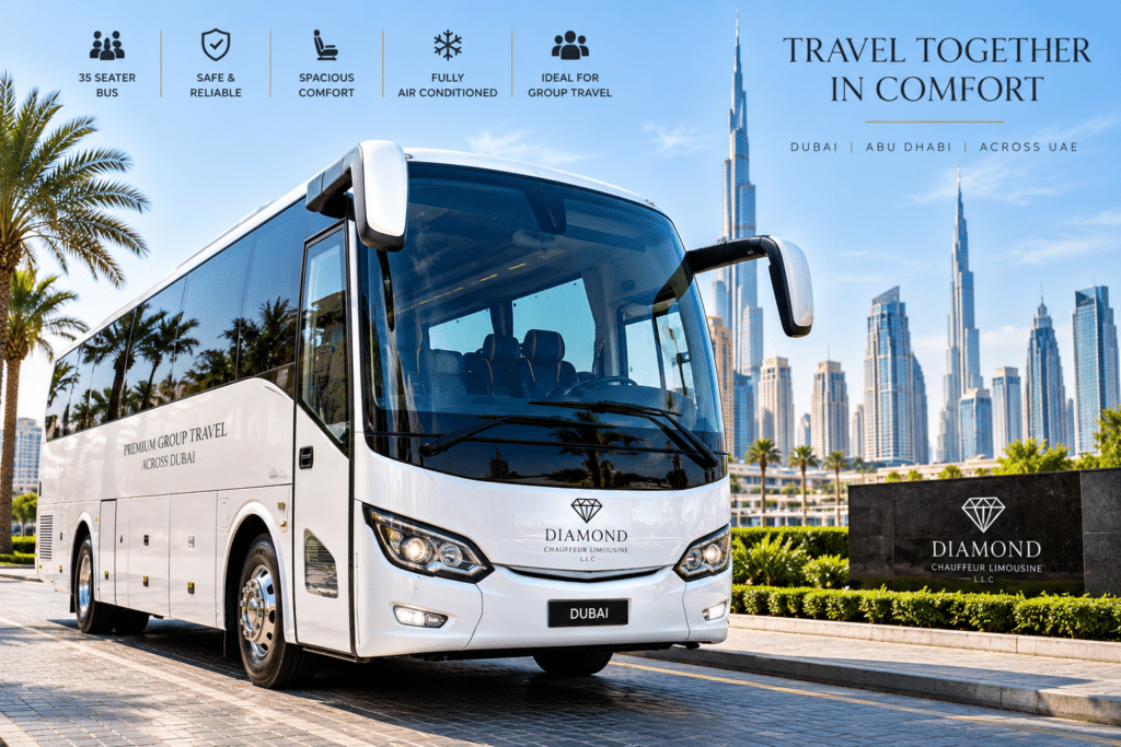 35 seater luxury bus rental Dubai