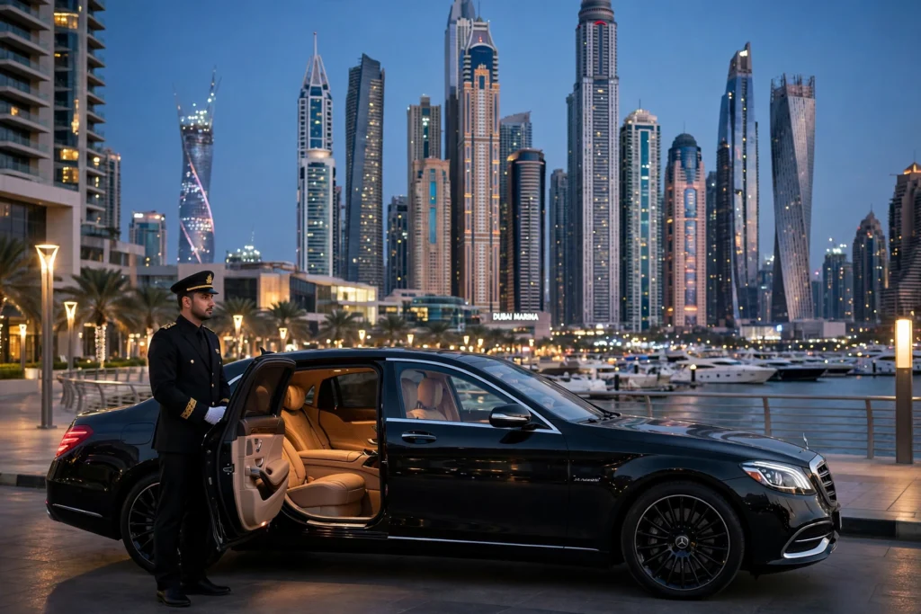 Chauffeur near me in Dubai - professional luxury airport pickup service
